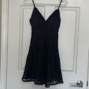 Black lace dress